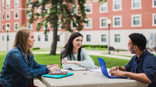 students studying